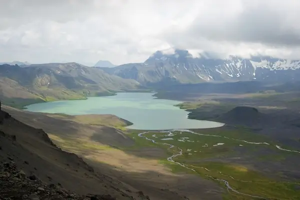 Surprise Lake on the caldera floor
