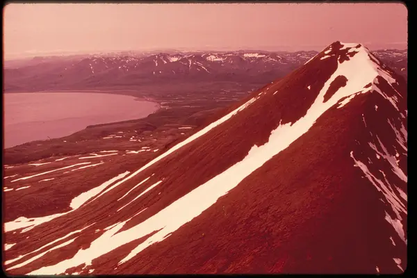 A cinder cone within the crater