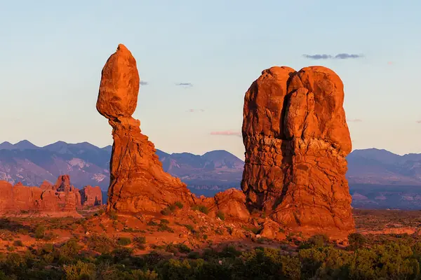 Balanced Rock at sunset