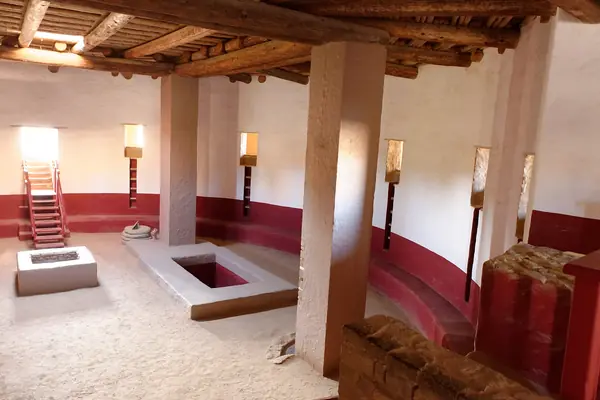 Inside the reconstructed Great Kiva
