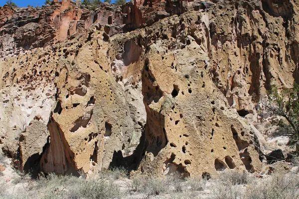 Ancestral dwellings along the cliff