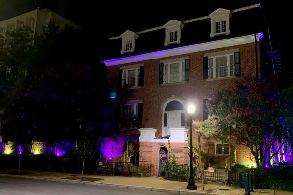 The house lit for women's equality
