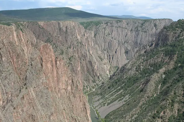 Pegmatite stripes on the cliffs