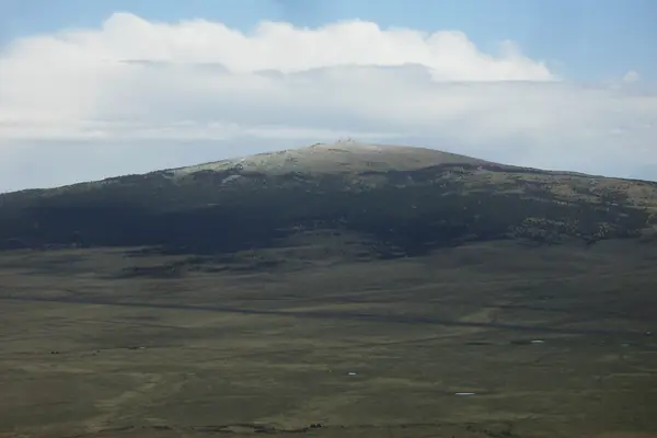 Looking into the crater