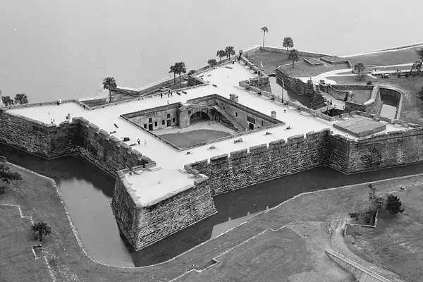The star-shaped fort from above