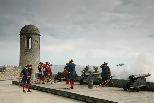 A cannon-firing demonstration