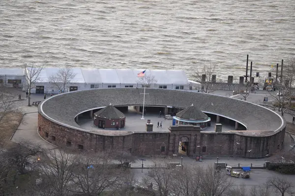 The circular fort from above