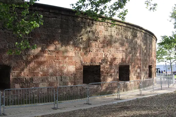 The fort's weathered walls