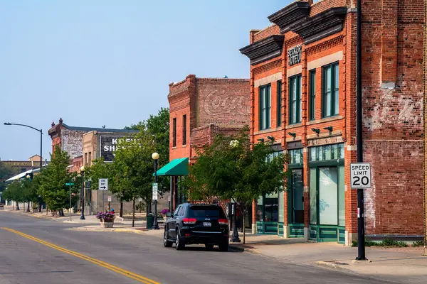 Brick streets of the old railroad town