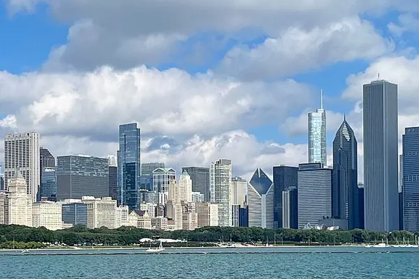 The skyline along Lake Michigan