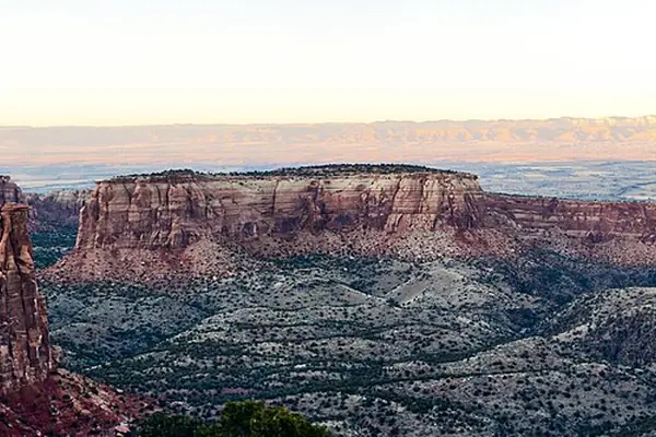 Red-rock canyons and monoliths