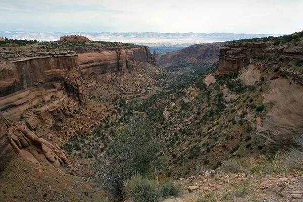 Sheer sandstone walls