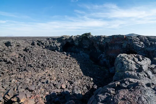 An ocean of hardened lava