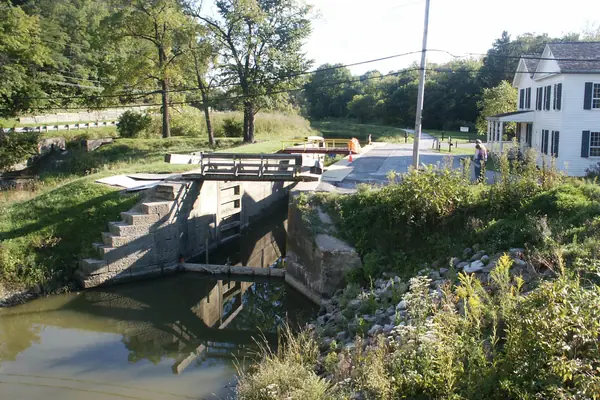 A historic canal lock
