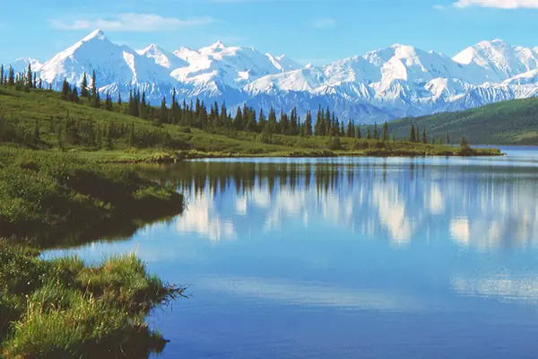 Denali reflected in Wonder Lake