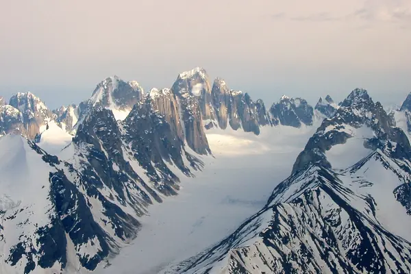 Snowcapped peaks of the Alaska Range