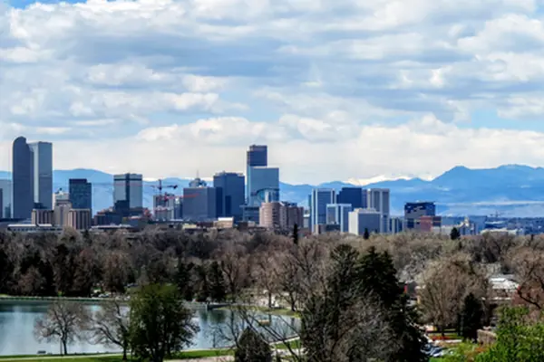 The skyline below the Rockies