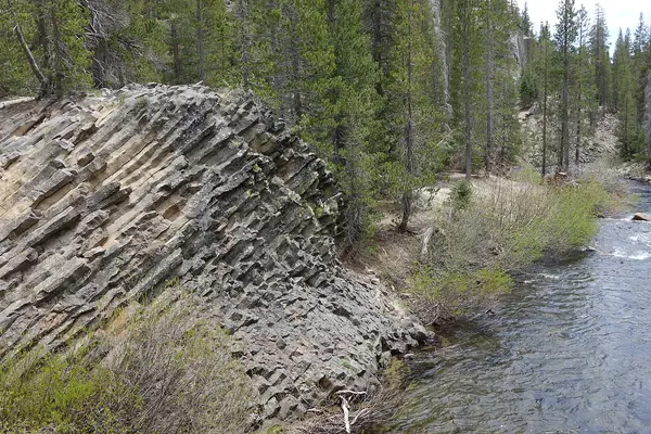 Basalt columns along the river