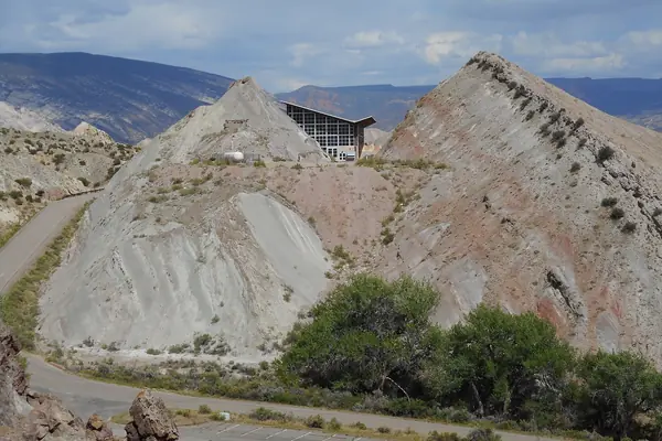 Tilted rock strata