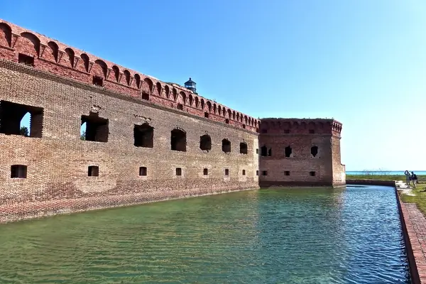 The moat around Fort Jefferson
