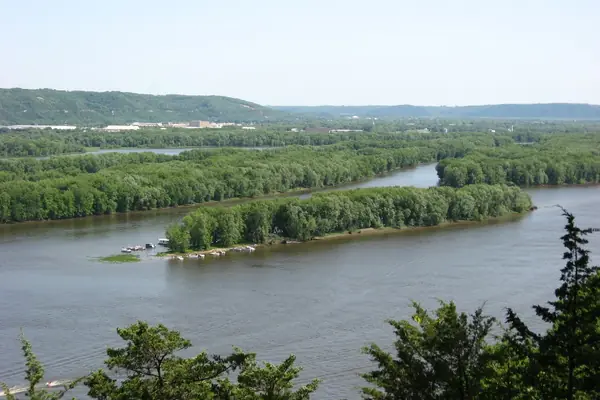 The Mississippi River from the bluffs