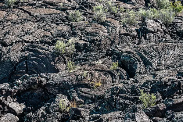 A hardened lava flow