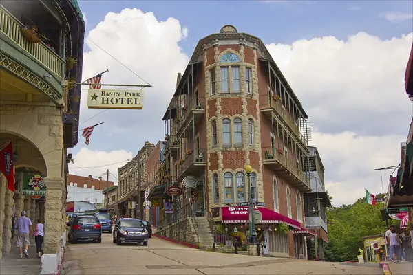 The steep, winding downtown