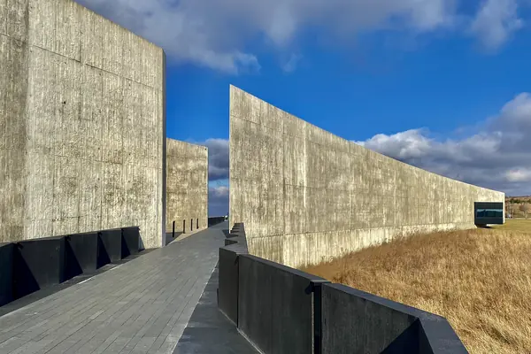 The Visitor Center and its concrete portals