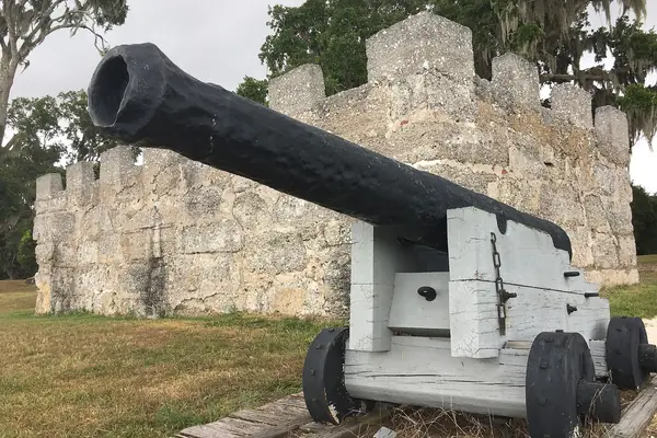 A cannon guards the magazine