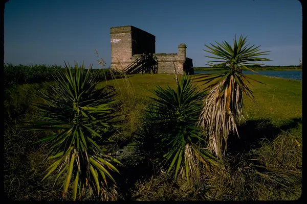 The fort guards the inlet
