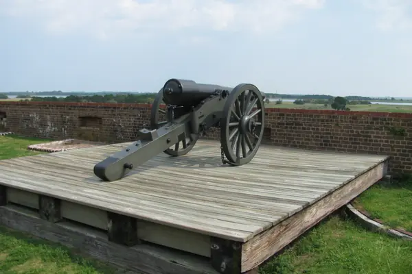 A cannon on the parade ground