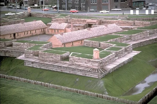 The reconstructed star fort from above