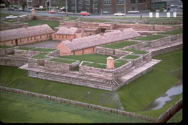 Earthworks and timber palisade