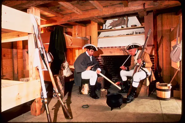 A musket-firing demonstration