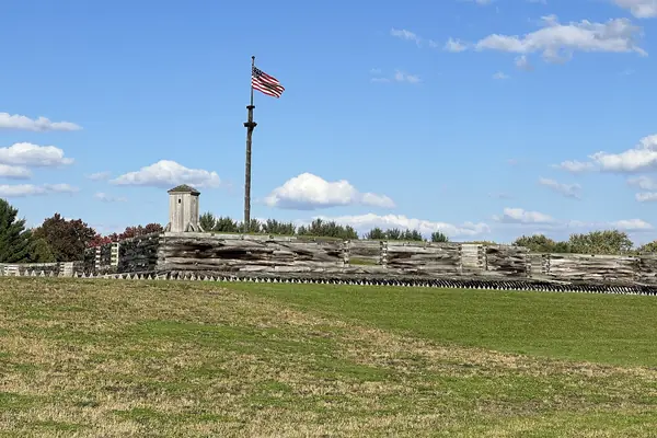 The reconstructed Revolutionary War fort