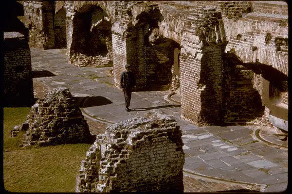 The fort's brick interior