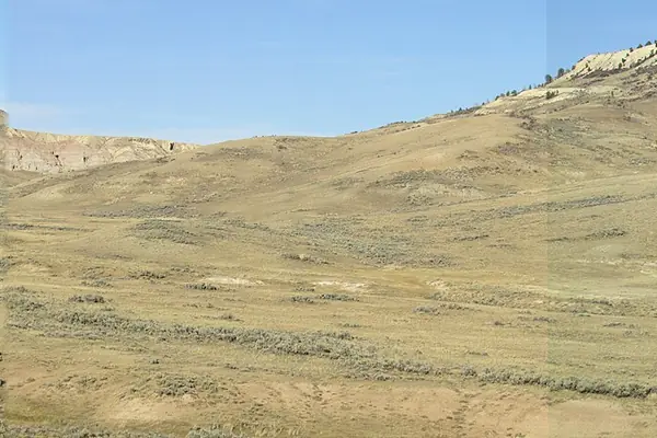 Sagebrush flats below the butte