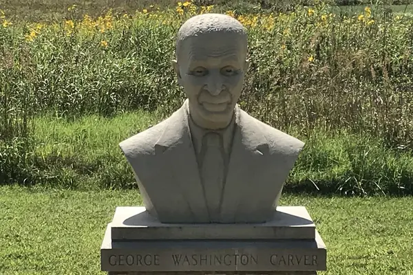 A bust of George Washington Carver