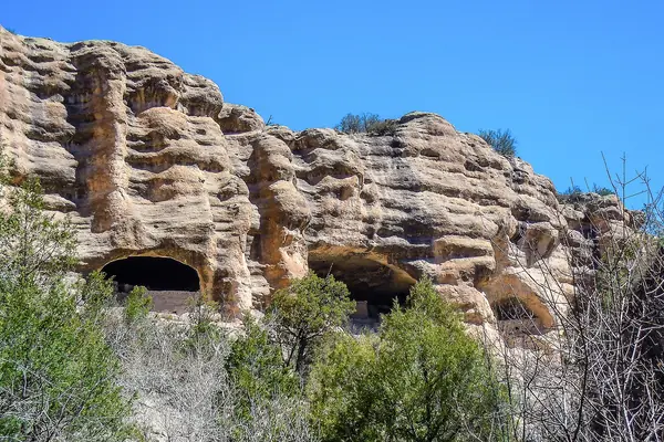 Cliff dwellings tucked into the cave