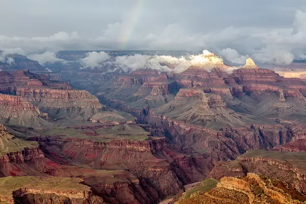 A rainbow over the canyon at Hopi Point