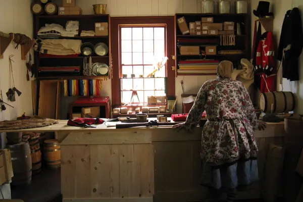 The reconstructed trade shop