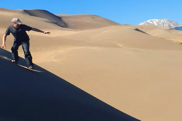 Sandboarding the dunes