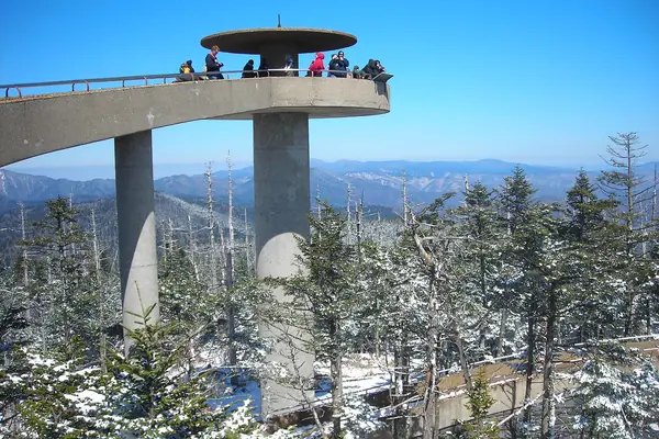 The observation tower atop Clingmans Dome