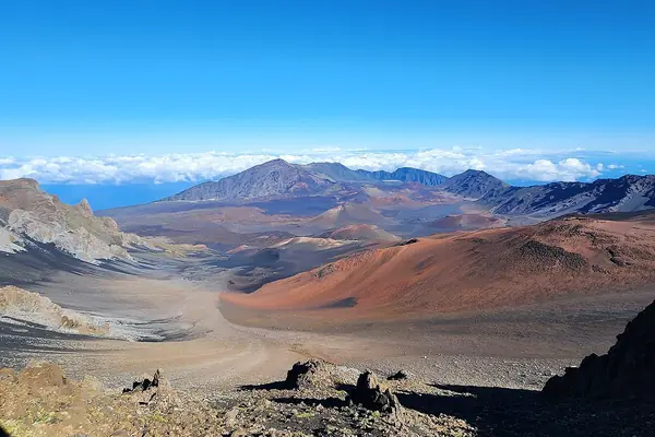 Cinder cones in the summit crater