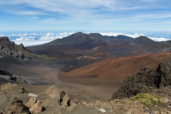 The volcanic crater floor