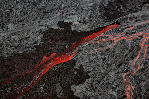 Pahoehoe lava flows