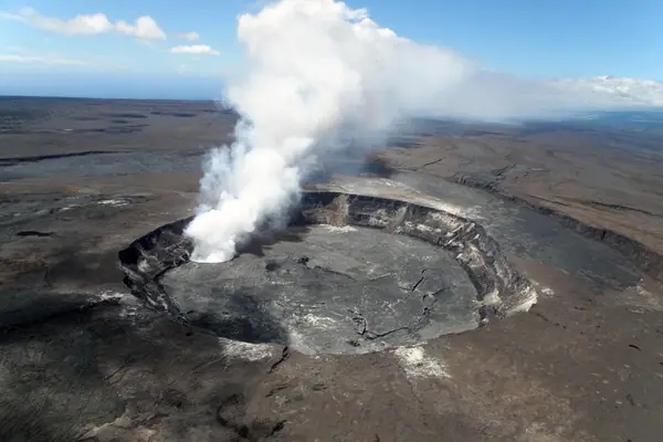 Steam rising from Halemaumau