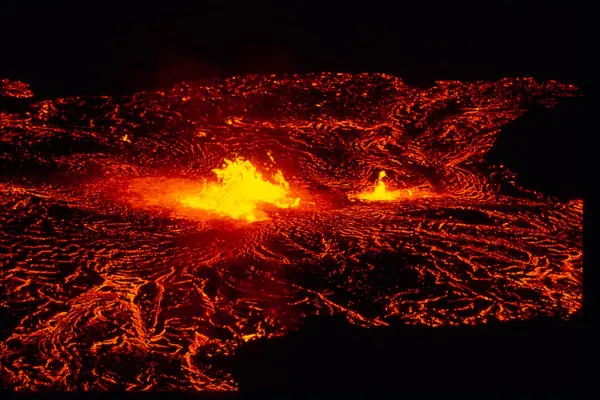 Molten lava