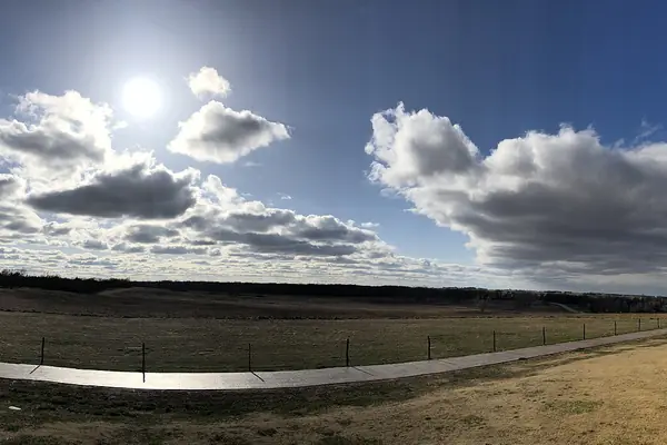 Restored tallgrass prairie on the claim