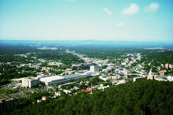 The town nestled in the Ouachitas